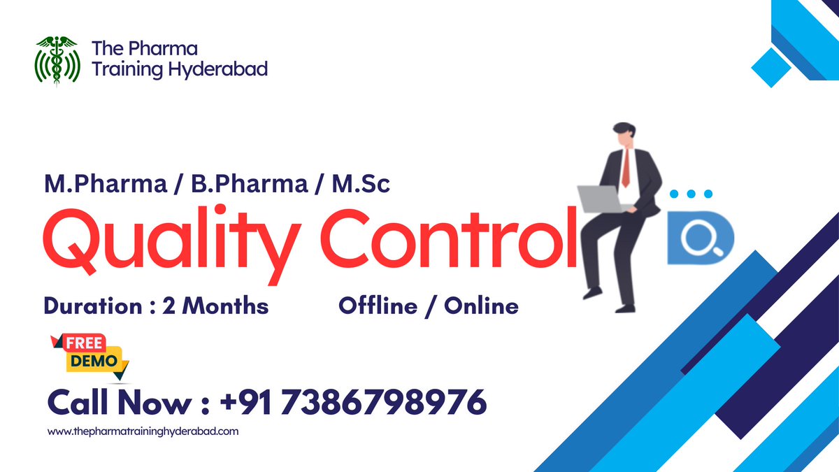 THEPHARMA378021's tweet image. The Pharma Training Hyderabad 
thepharmatraininghyderabad.com 

&quot;Join Our Quality Control Training and Master the Science of Precision, Compliance, and Excellence in Every Product You Touch.&quot;

#PharmaTraining

#QualityControlTraining

#PharmaQualityControl

#GMPTraining

#PharmaCareer