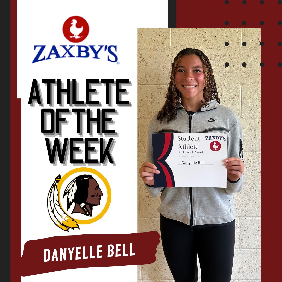 Our Zaxby’s Student-Athlete of the week is for both track and girls flag football - Danyelle Bell 🥳⭐️🏈🐓