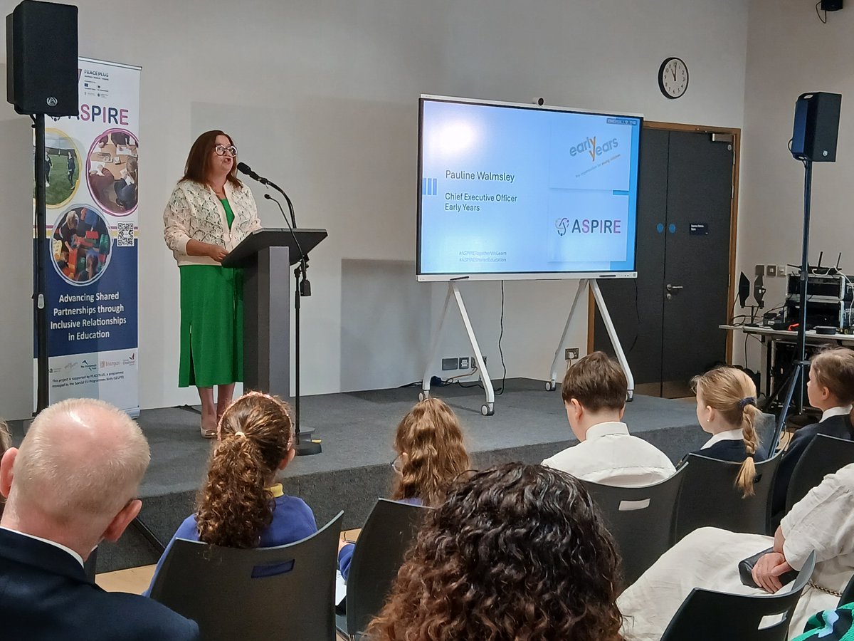 Early Years CEO Pauline Walmsley gives an overview of the ASPIRE project.

ASPIRE is the first shared education project that links all phases of a child's educational journey from 3-18 years old.

#ASPIRETogetherWeLearn
#ASPIREsharededucation