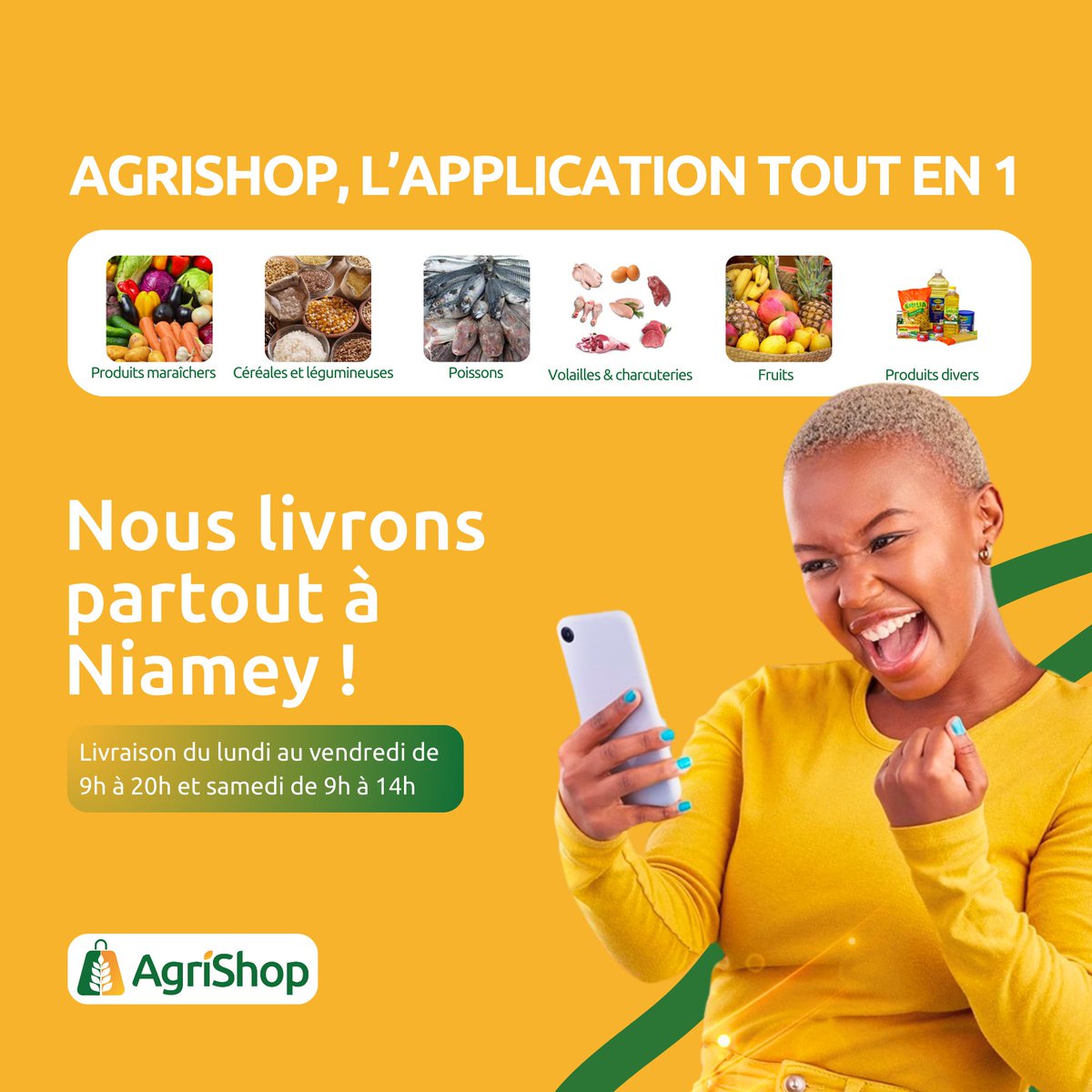 agrigarbal's tweet photo. En quelques clics, accédez à une multitude de produits du quotidien à travers une seule application 📲 Téléchargez votre appli et faites vos courses sans bouger de chez vous 😉 https://t.co/6jXUGZNXtQ
