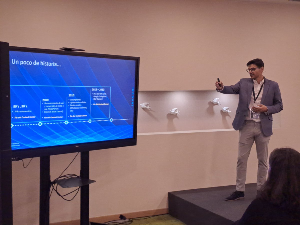 Contact Center Hub (@ccenterhub) on Twitter photo ✅️ Ernesto Marivela, Solutions Engineer de <a href="/enghouse_spalat/">Enghouse Interactive</a>, da el pistoletazo de salida a las ponencias del Learning Experience conjunto con <a href="/tecnohotelnews/">TecnoHotel</a>.
🧐 "Ponle foco, pero no a lo loco", es el lema de su intervención sobre la integracíon de la #InteligenciaArtificial. ✅️ Ernesto Marivela, Solutions Engineer de <a href="/enghouse_spalat/">Enghouse Interactive</a>, da el pistoletazo de salida a las ponencias del Learning Experience conjunto con <a href="/tecnohotelnews/">TecnoHotel</a>.
🧐 "Ponle foco, pero no a lo loco", es el lema de su intervención sobre la integracíon de la #InteligenciaArtificial.