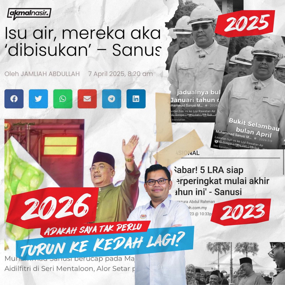 akmalnasir's tweet photo. Fuh, orang Kedah mesti “lega" dengar pengumuman terbaru Menteri Besar mereka. 😃

Selepas 2023, anjak ke 2025 dan semalam tunda lagi pada tahun depan lima loji rawatan air tak siap2 ! 😅

Adakah ini bermakna saya akan “dibisukan” dan team PETRA tak perlu turun lagi ke Kedah ❓🤔 https://t.co/7uZ1N0Zdeu