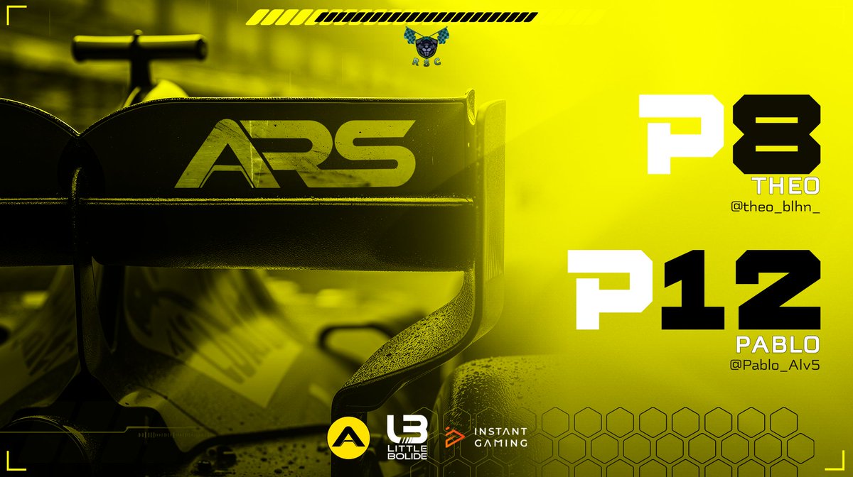 ARS - Academy Racing Sport (@ars_esport) on Twitter photo 🏁- <a href="/RSC_eSport/">Race Speed Championship</a> 🟡⚫️
De bon points récoltés ce soir, mais nous avons le potentiel d'en faire encore plus !
P8 : <a href="/theo_blhn_/">Theo Blhn</a>
P12 : <a href="/Pablo_Alv5/">Pablo_Alv5</a>
Next round Bahreïn🇧🇭 🏁- <a href="/RSC_eSport/">Race Speed Championship</a> 🟡⚫️
De bon points récoltés ce soir, mais nous avons le potentiel d'en faire encore plus !
P8 : <a href="/theo_blhn_/">Theo Blhn</a>
P12 : <a href="/Pablo_Alv5/">Pablo_Alv5</a>
Next round Bahreïn🇧🇭