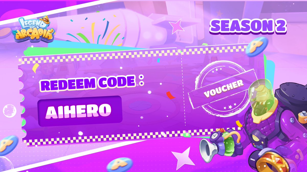 🎟️ Redeem Code 8: AIHERO 🎟️

#Arcadians! Ever wish you had an AI HERO? 🤖✨

Use the code AIHERO to snag exclusive rewards that will take your adventure to new heights!