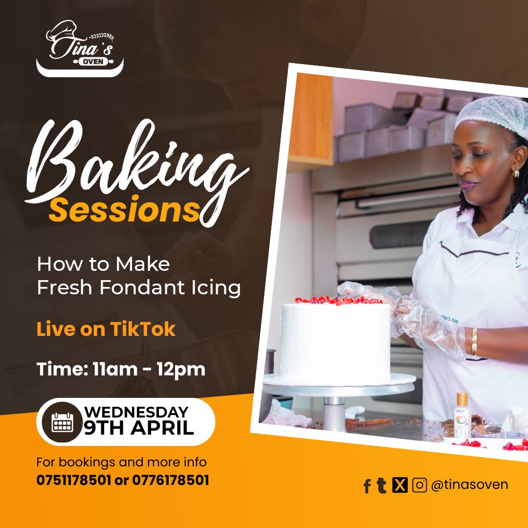 Are you a cake lover or a baker?

Join us LIVE on TikTok this Wednesday, 9th April, from 11am to 12pm as we dive into the art of making fresh fondant icing from scratch!

#BakingWithTina #TinasOven