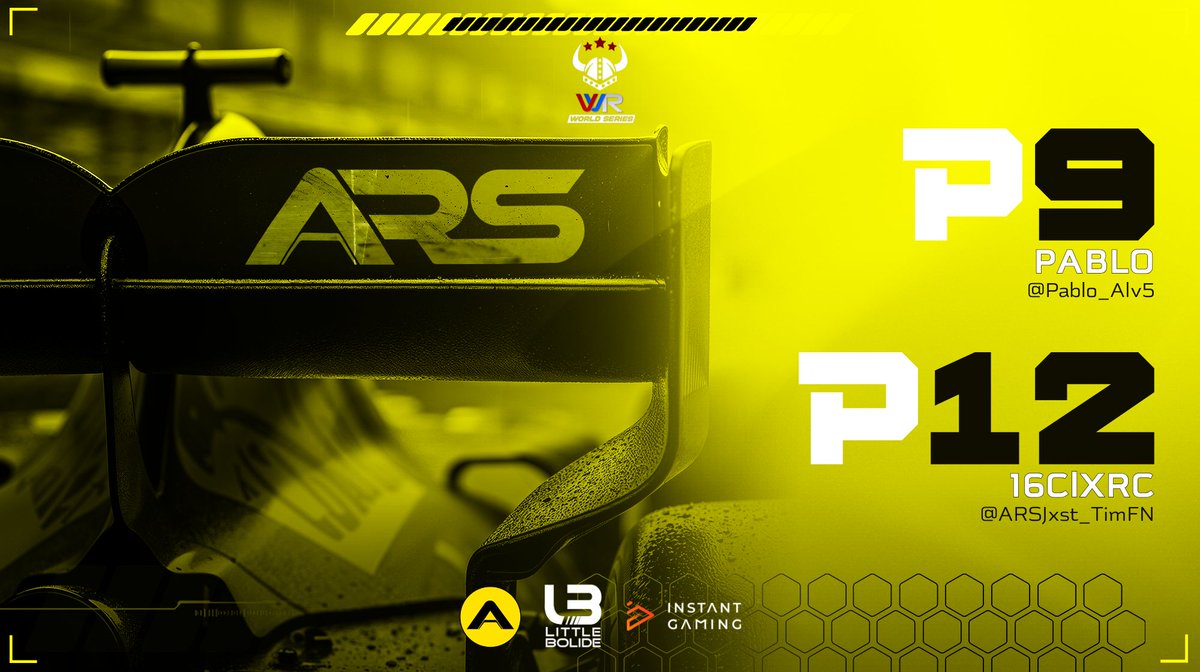 ARS - Academy Racing Sport (@ars_esport) on Twitter photo 🏁- <a href="/VVR_Racing/">Valhalla Victory Racing</a> 🟡⚫️
Des points importants marqué Lundi soir a la VVR !
P9 : <a href="/Pablo_Alv5/">Pablo_Alv5</a>
P12 : <a href="/ARSJxst_TimFN/">Jxst_TimFN</a>
Next round Belgique 🇧🇪 🏁- <a href="/VVR_Racing/">Valhalla Victory Racing</a> 🟡⚫️
Des points importants marqué Lundi soir a la VVR !
P9 : <a href="/Pablo_Alv5/">Pablo_Alv5</a>
P12 : <a href="/ARSJxst_TimFN/">Jxst_TimFN</a>
Next round Belgique 🇧🇪