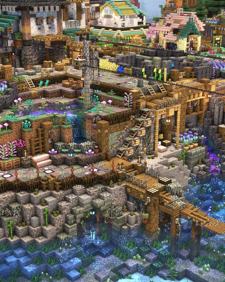 海辺の町
#Minecraft