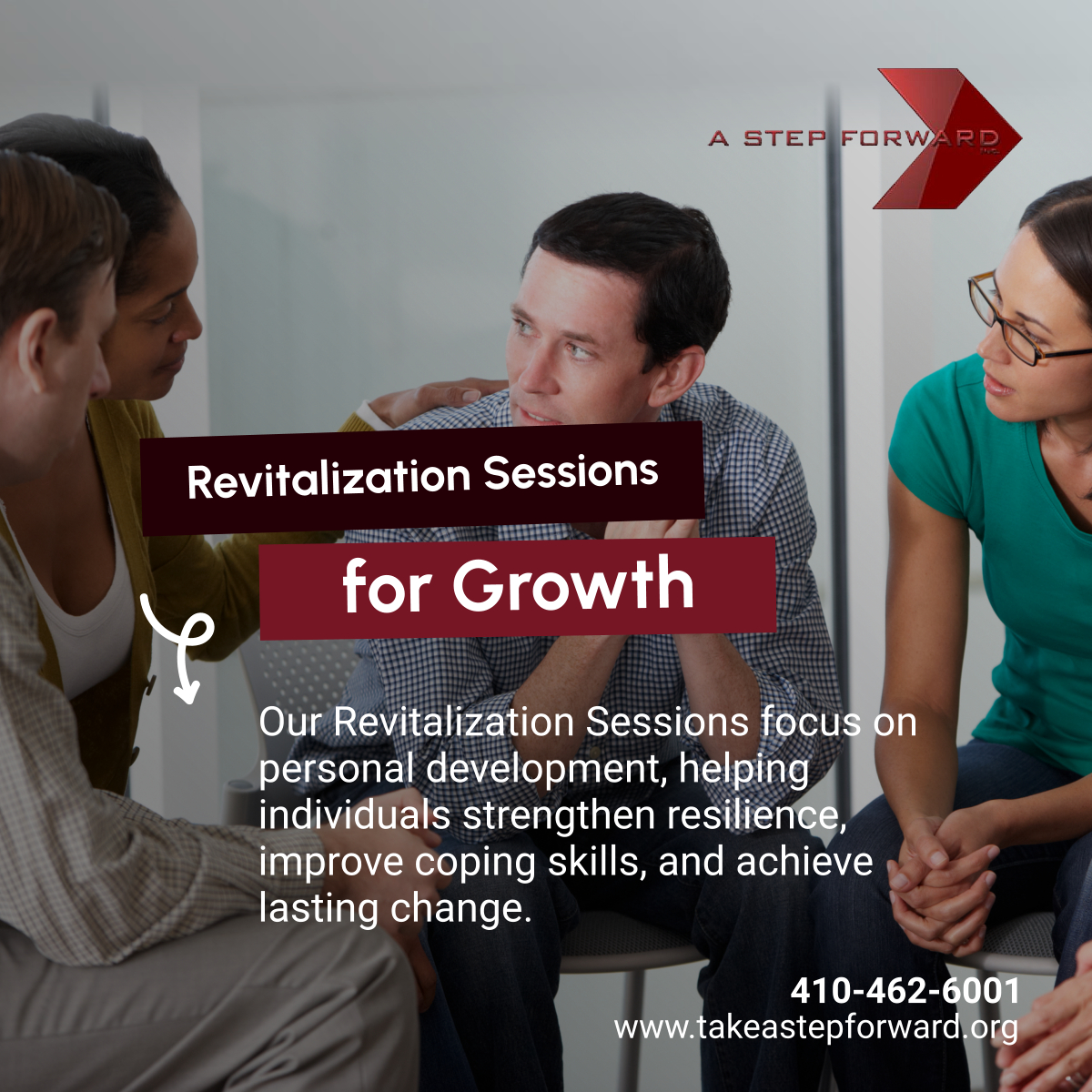 astepforwardi's tweet photo. Ready for personal growth? Our Revitalization Sessions help build resilience and life skills for lasting success.

#BaltimoreMD #NonProfitOrganization #PersonalGrowth https://t.co/FE5bbKqOFa
