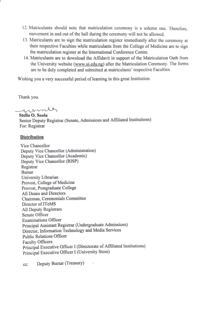 edutalk_hub's tweet photo. 📌UNIVERSITY OF IBADAN (UI) ANNOUNCES UNDERGRADUATE MATRICULATION CEREMONY FOR THE 2024/2025 ACADEMIC SESSION
#edutalk_hub #universityofibadan #matriculation2024 #admissionprocessing https://t.co/U9FIIoIrKQ