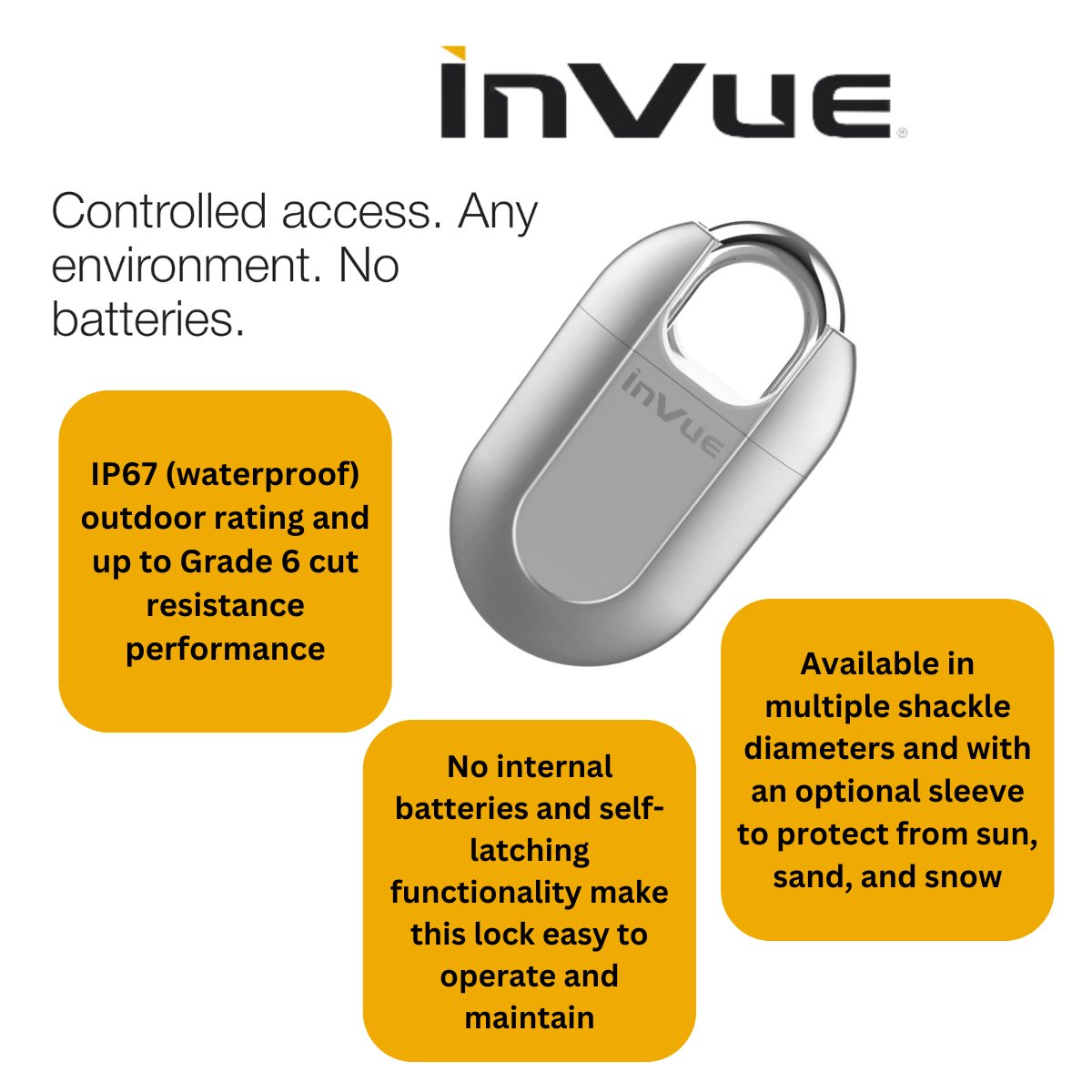 cctechgroup's tweet photo. Trackable, traceable, and outdoor rated to endure any weather condition, InVue’s Padlock provides portable security to protect your most important assets, areas, and spaces — inside or out.
.
.
.
#Security #SmartLock
#TechInnovation #Padlock
#InVue #SecureYourSpace
#HighTech https://t.co/eom90V6btm