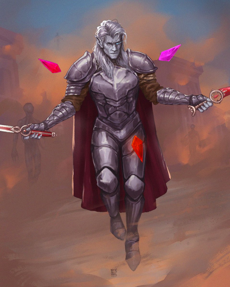 evangelist22096's tweet photo. Just finished my painting of my Dark Urge Sjin. He was meant to have a redemption arc. But when the time came, he didn’t choose the light he chose power. #BaldursGate3 #DarkUrge #BG3Art #EvilEnding #MindflayerMaster #Bhaalspawn #DigitalArt #FanArt #DarkFantasy #NotYourRedemption https://t.co/RXa5iCPq7J