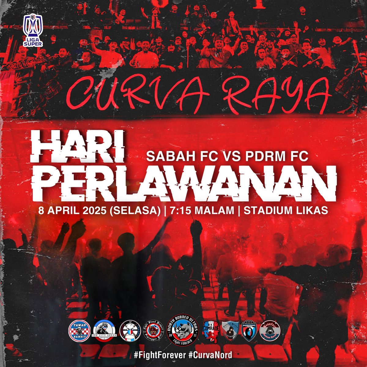 NBU5411's tweet photo. HARI PERLAWANAN

Jumpa malam ini di Teres Curva Nord NBU.

BAJU MELAYU + BERKASUT.

Kita Berhari Raya di Curva !!!

🦏❤️🤍💙

#FightForever
#CurvaNord https://t.co/xialHS7Dd2