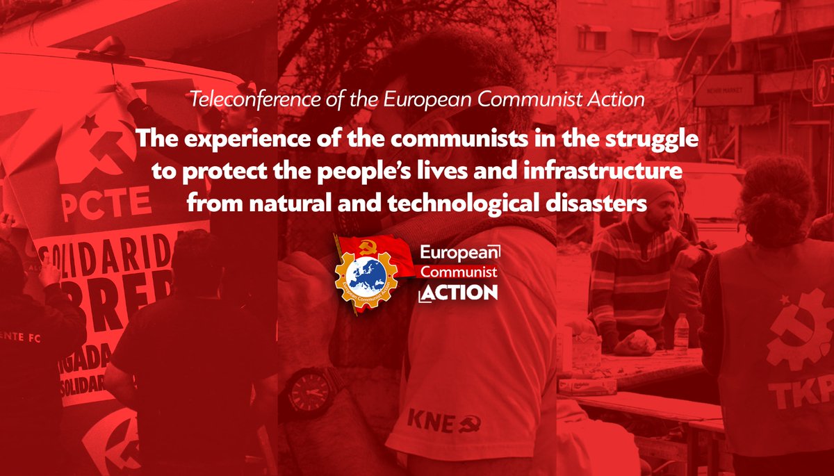 📌The European Communist Action had a teleconference on Sunday on "The experience of the communists in the struggle to protect the people’s lives and infrastructure from natural and technological disasters", hosted by the Communist Party of the Workers of Spain.

📌To read