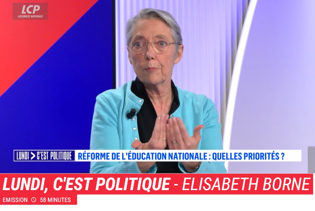 cafepedagogique's tweet image. Orienter dès la maternelle ? "On a près d'1 million d'élèves inscrits sur Parcoursup dont 200 000 en réorientation" E Borne (LCP)

 "Il faut se préparer très jeunes, presque depuis la maternelle, à réflechir à la façon dont on se projette dans une formation et un métier"