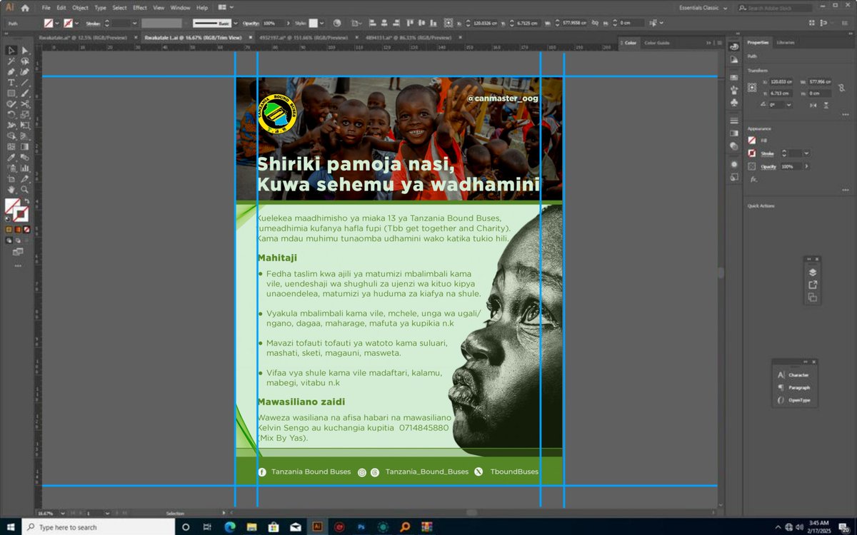 Canmaster_Oog's tweet photo. Ni muhimu sote kujumuika kwa pamoja
#Tbb_get_together_and_charity
#GraphicsZaMabasi
#CanmasterDesigns https://t.co/o1bomOfklf