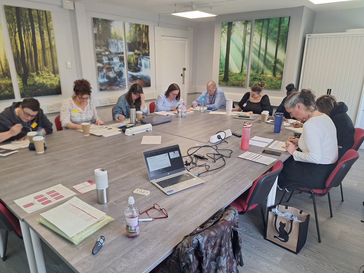 Qi Huddle training today at MHH, working hard on writing aim statements.   #bchc #QualityImprovement #QiHuddles