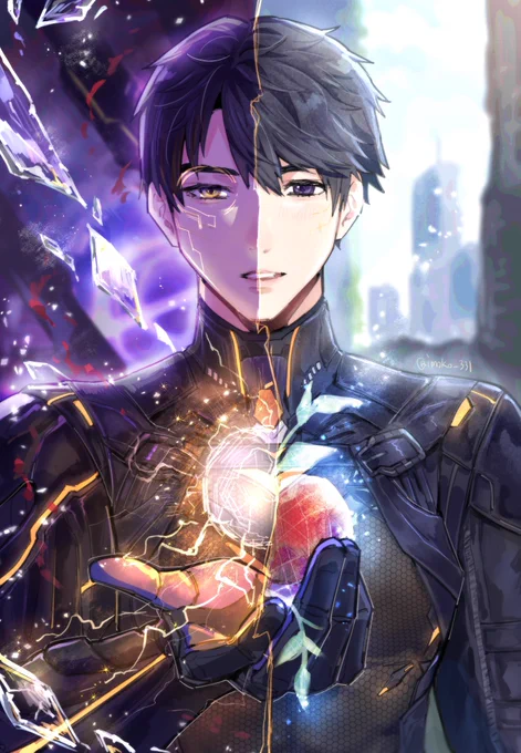 『恋と深空-Love and Deepspace-』の限定イベント「宇宙が陥落する時」に登場する マヒルを描かせていただきました #恋と深空 #宇宙が陥落する時 #PR