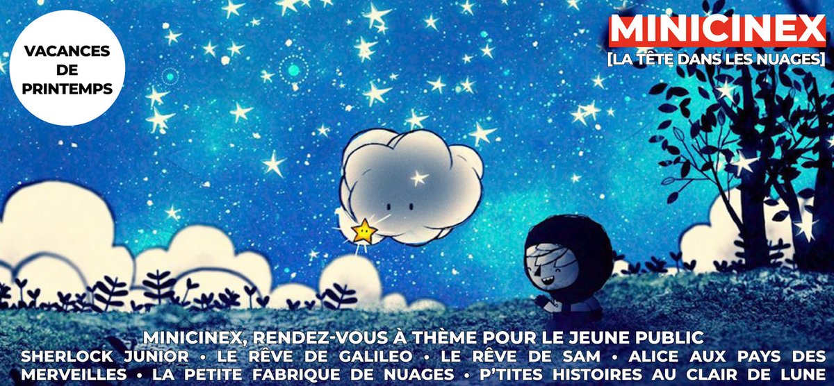 Cinéma ARVOR 🎬 (@cinema_arvor) on Twitter photo 👧🧒Au #CinéArvor Minicinex présente du 9 au 20 avril "La tête dans les nuages" 6 merveilleux films pour rêver • De 3 à 6 ans et + !
😶🌫️Toute la programmation : urls.fr/dG114X
#Rennes #DAR <a href="/JouclaServane/">servane joucla</a> <a href="/RennesAuFeminin/">Rennes au Féminin</a> <a href="/LesChampsLibres/">Les Champs Libres</a> <a href="/tourismerennes/">Tourisme Rennes</a> 👧🧒Au #CinéArvor Minicinex présente du 9 au 20 avril "La tête dans les nuages" 6 merveilleux films pour rêver • De 3 à 6 ans et + !
😶🌫️Toute la programmation : urls.fr/dG114X
#Rennes #DAR <a href="/JouclaServane/">servane joucla</a> <a href="/RennesAuFeminin/">Rennes au Féminin</a> <a href="/LesChampsLibres/">Les Champs Libres</a> <a href="/tourismerennes/">Tourisme Rennes</a>