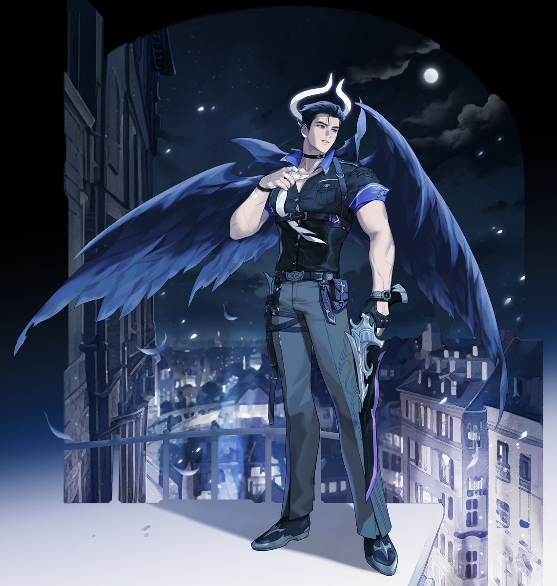 KYUSIII's tweet photo. Dark Angel🪽
#OC #illust #イラスト https://t.co/NKsZEJHbxx