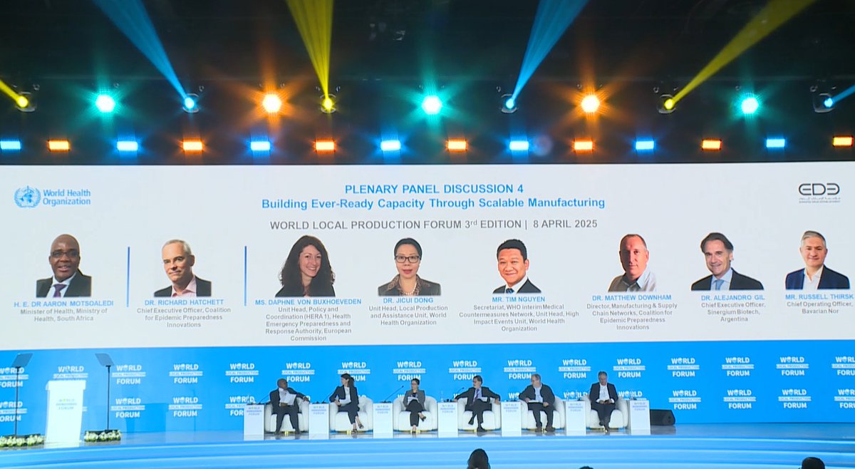 Scaling up manufacturing is not just a goal, it's a necessity. At #wlpf2025 , Dr. Jicui Dong, WLPF Secretariat, emphasized the critical need for ever-ready capacity to respond to future pandemics.
From policy to platforms, preparedness starts now.
#WHO