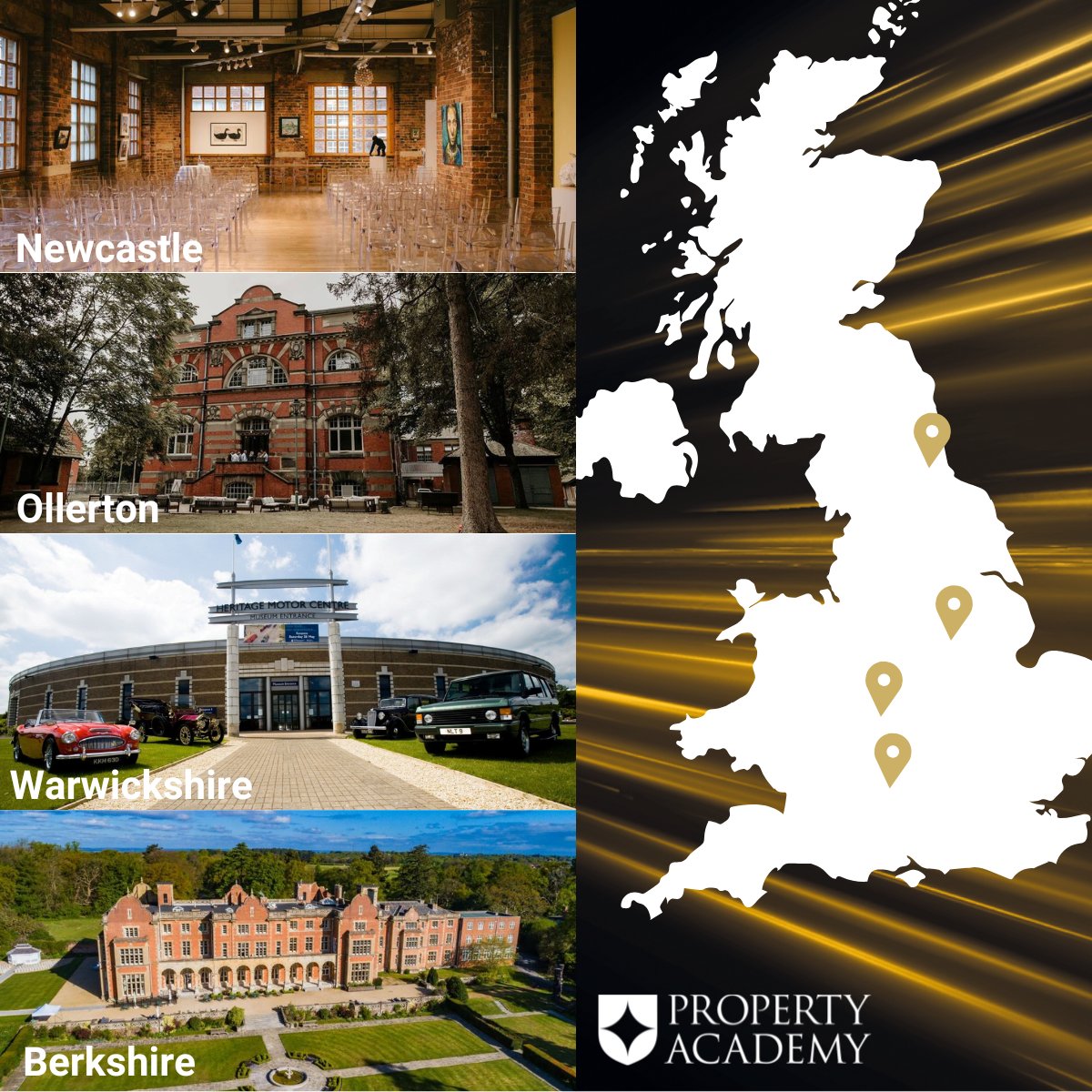 Coming to four iconic locations near you! 
 
Join your peers who have already secured their place at the Millionaire Estate Agent Roadshow this June. With only 100 places per event, tickets are limited and going fast!​

👉 Secure your free ticket now: bit.ly/43Fn3b0