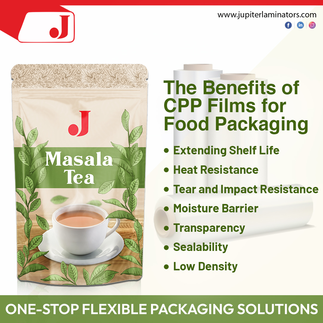 JLaminators's tweet photo. When it comes to food packaging, freshness is everything and CPP films deliver exactly that. From snacks to dairy, CPP films are trusted by food brands that never compromise on quality. 

Read more here: https://t.co/vZHUafWAVI

#CPPFilms #JupiterLaminators #FlexiblePackaging https://t.co/6qy4FVI9I5