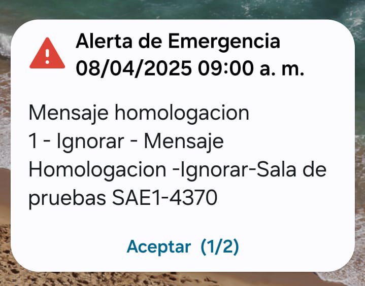 radiopaulina's tweet photo. 🔴 Senapred descarta alerta de tsunami tras mensaje SAE enviado por error

Tras la activación del sistema SAE en celulares de la empresa Claro a nivel nacional, @Senapred confirmó que no existe ningún tipo de alerta de tsunami.

#Iquique #Tarapacá #SAE #Chile https://t.co/yLoXzxuu5I