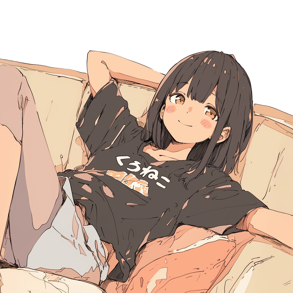 「おやすみなさい 」|黒猫さん🐈‍⬛のイラスト