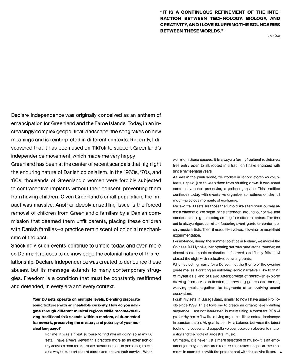 A cornucopia of an article in Collectible DRY Magazine : collectibledry.com/art-design/bjo…

See you in cinemas around the world, 7th of May ! 
~ Tickets and showtimes : bjorkcornucopia.com 

cover photo : vidar logi 
cover outfit : sacai 
cover earrings : maison lumiere 
cover makeup :
