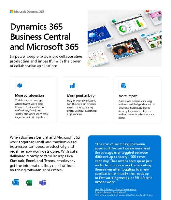 SteveOlp's tweet photo. Tired of switching between apps? See how @MSDYN365BC delivers real-time data right into Outlook, Excel, and Teams to keep your business productive. 📈 https://t.co/213sZR3L5Y https://t.co/A1kxWukYNx