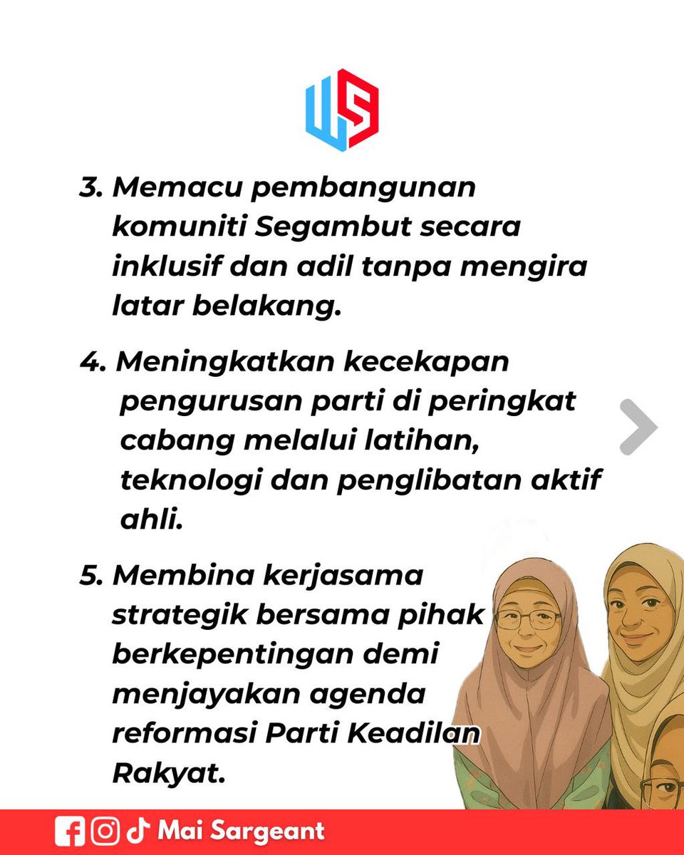 SargeantMai's tweet photo. Misi &amp; Visi Pasukan Wawasan Segambut

#wawasansegambut
#segambut4segambut
#kitasemuakeadilan
#teamdrmai https://t.co/Y5FGiKm462