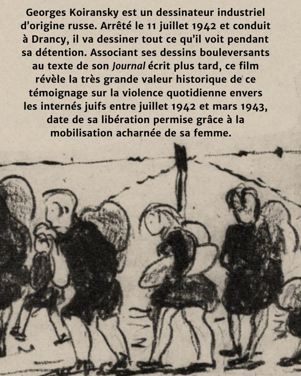 Fondation_Shoah's tweet photo. Georges Koiransky est un dessinateur industriel d’origine russe. Arrêté le 11 juillet 1942 et conduit à Drancy, il va dessiner tout ce qu’il voit pendant les 9 mois de sa détention. Ses dessins bouleversants témoignent de la violence envers les détenus.
📺https://t.co/j7MVhy3Btc https://t.co/ouXeyR1Xc1