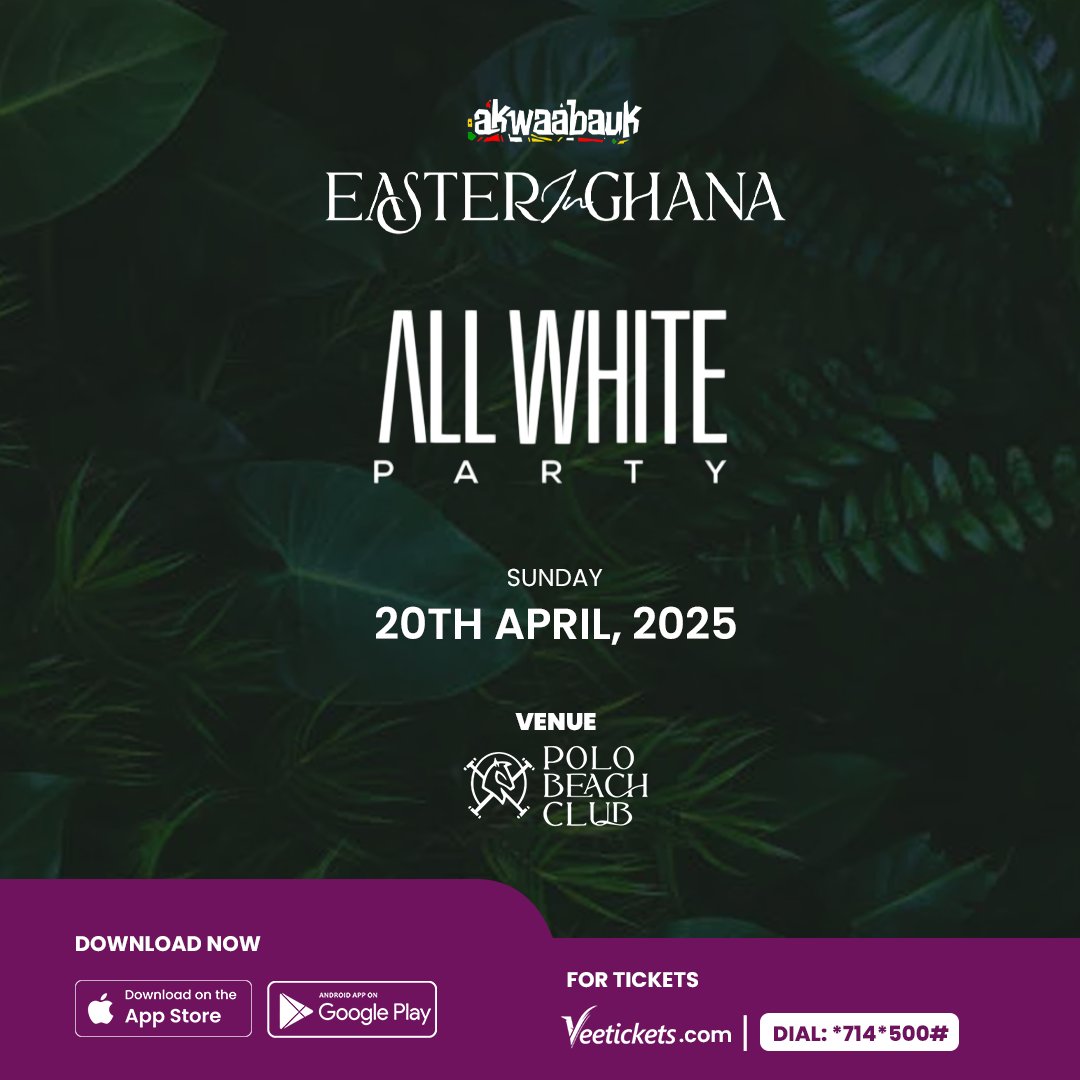 veetickets's tweet photo. @akwaabauk  EASTER IN GHANA

We are celebrating Easter the right way in Ghana
Get ready to experience Easter like never before with
good vibes

Book your tickets now!
@Veetickets.com  or Dail *714*500#

#EasterInGhana #akwaabauk #veetickets https://t.co/npY0YjIP3h