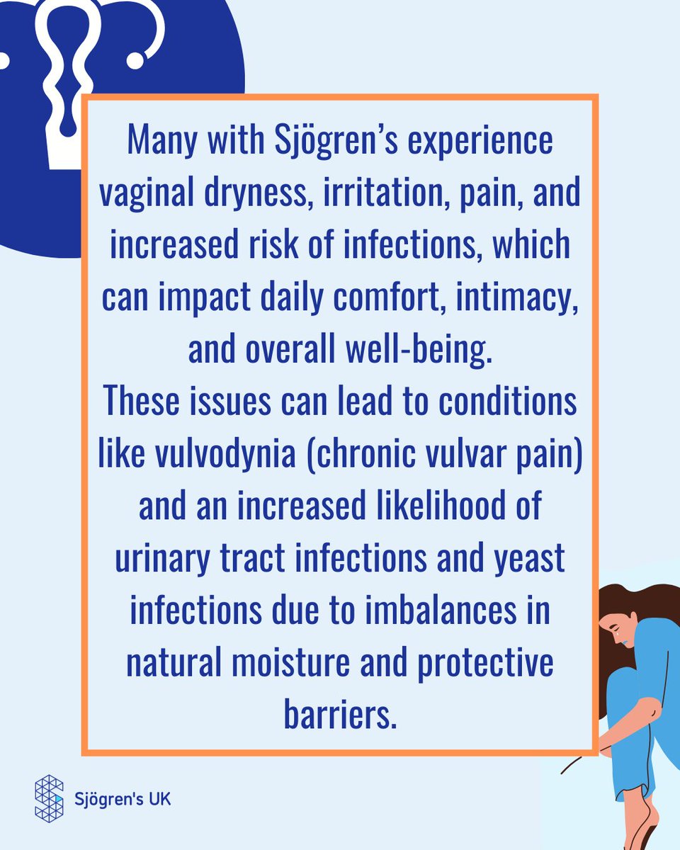 Sjögren’s can also affect gynaecological health too From vaginal dryness to painful intimacy, these symptoms are often under-discussed but deeply impactful. It’s time we shine a light on all aspects of this, because awareness leads to better care.
#sjogrens #sjogrensuk #sjögrens