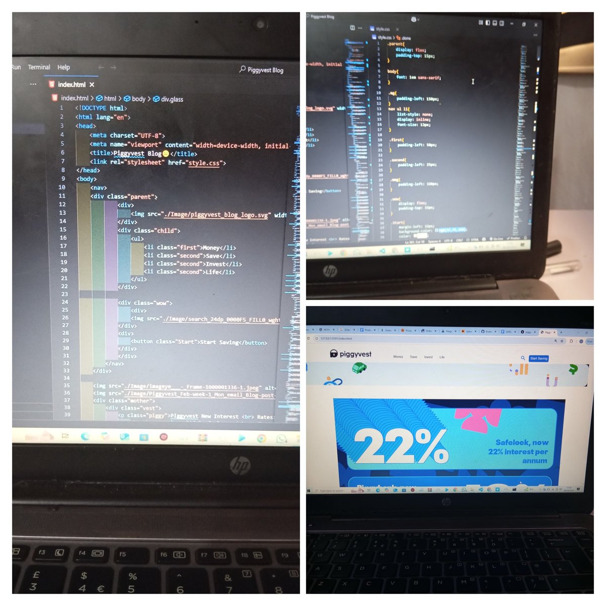 _DaveTheDev_'s tweet photo. Using HTML and CSS
Was asked to clone Piggyvest Blog https://t.co/7BB1hzCNU3