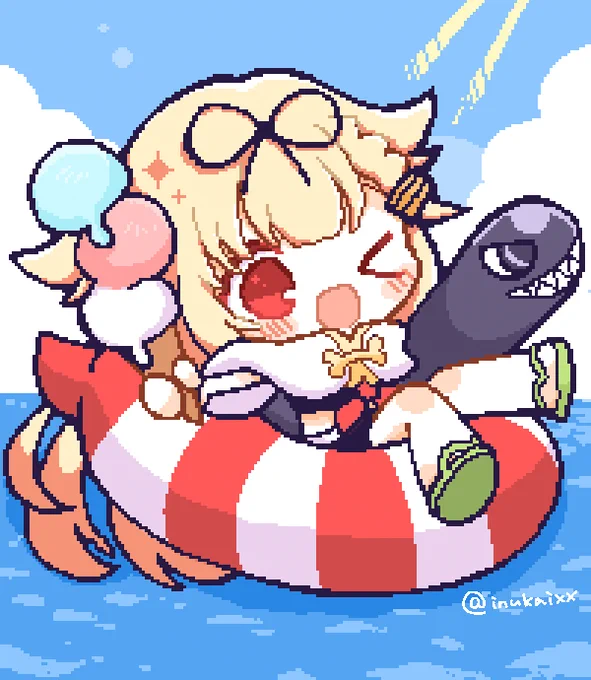 ドット絵で夕立っぽい!(艦これ)#pixelart 