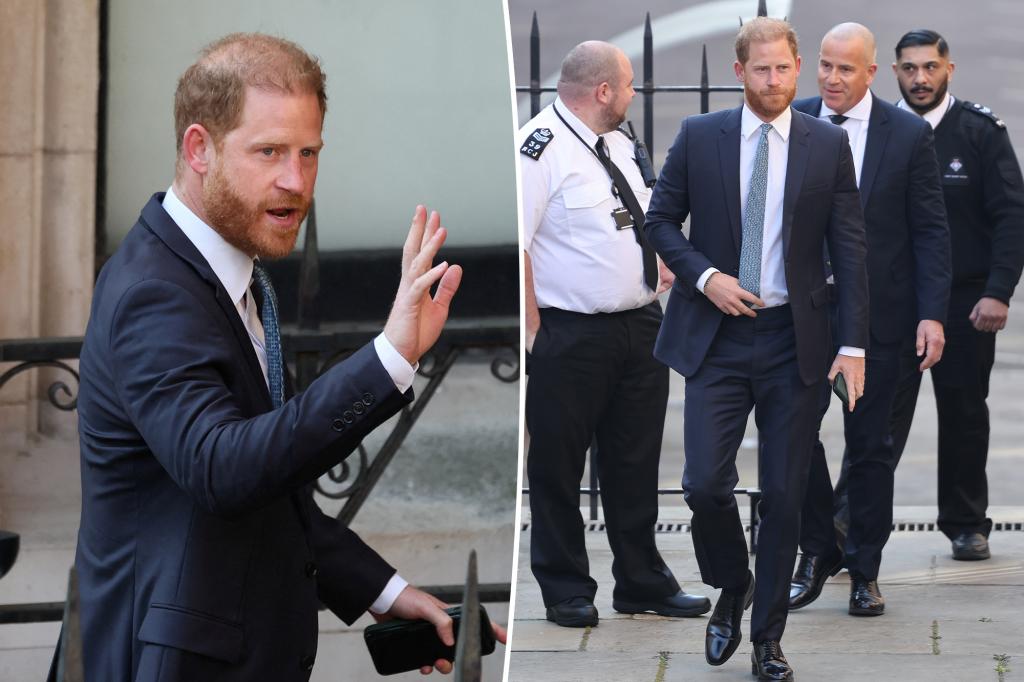 nypost's tweet photo. Prince Harry claims he was ‘singled out for inferior treatment’ after losing taxpayer-funded UK security as he arrives at London court https://t.co/ZTjRzuiqYs https://t.co/yVMvrwJYo1