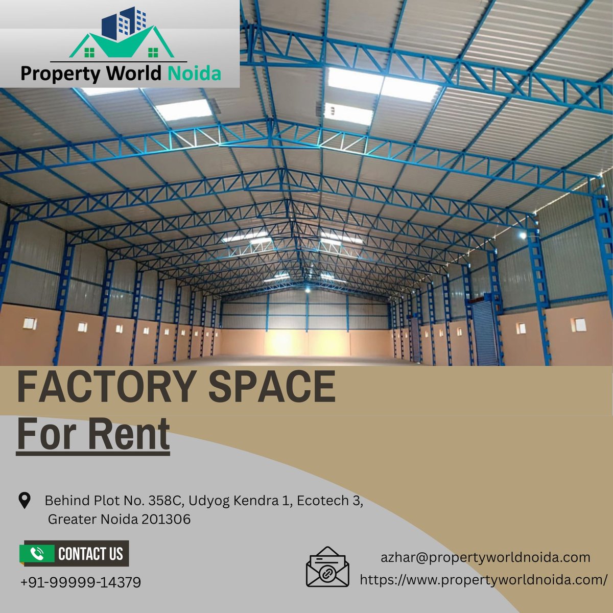 propertyworld0's tweet image. 🚨 Factory Space for Rent in Greater Noida! 🚨

📞 Call Now : +91-99999-14379 
 propertyworldnoida.com
.
.
 #FactoryForRent #IndustrialSpace #ManufacturingUnit #FactoryRental #IndustrialProperty #NoidaRealEstate #GreaterNoidaProperty #IndustrialHub  #WarehouseForRent