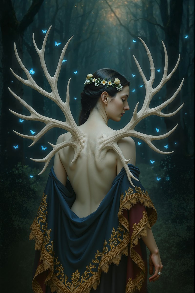 "Queen of the Glades"

Wanted to see if local models make sense. I'd say they do. This was done with: 
- Sora (main composition, photobash)
- KritaAI - Flux dev, Flux Schnell (face, details)
- Wacom Intuos (oh-so-many fixes, butterflies, crown...)