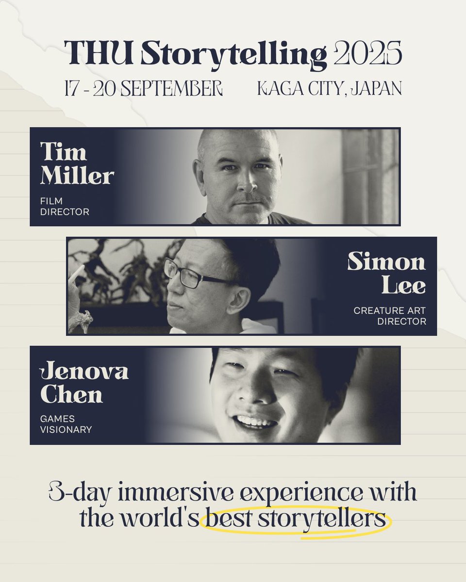 Trojan_Unicorn's tweet image. Need more reasons to join us in Kaga City? Discover our Senseis! 👇
Join us for a 3-day immersive retreat where you'll connect with the best storytellers in the world. 😌
🎟️ You can purchase your ticket in installments - no extra fees! Learn more: bit.ly/thustorytellin…