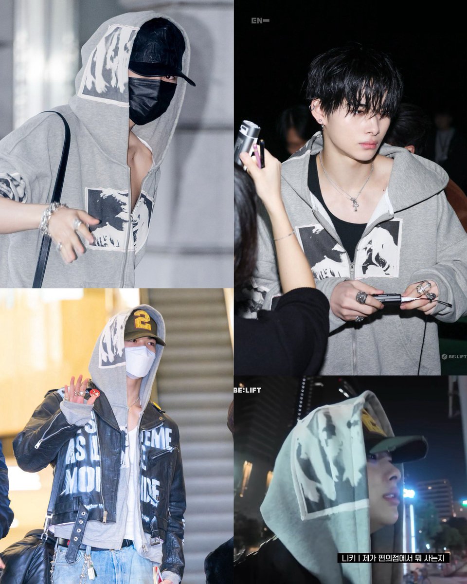 bastard】PUNK PRINT APPLIQUE HOODIE ニキ着用 ??PRE #ENHYPEN 