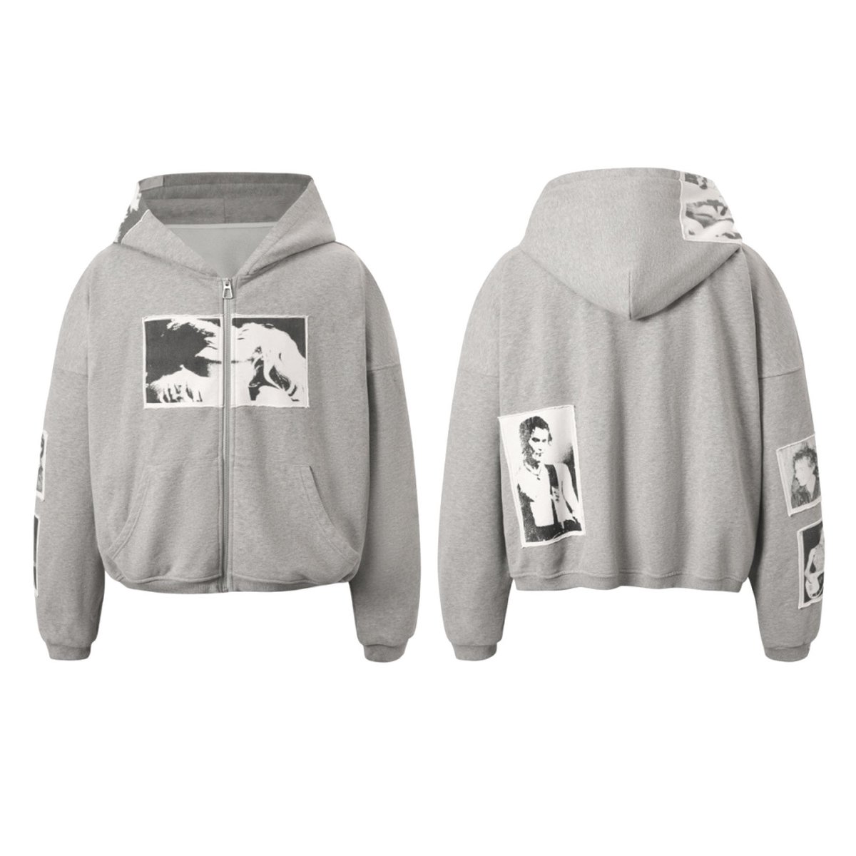 bastard】PUNK PRINT APPLIQUE HOODIE ニキ着用