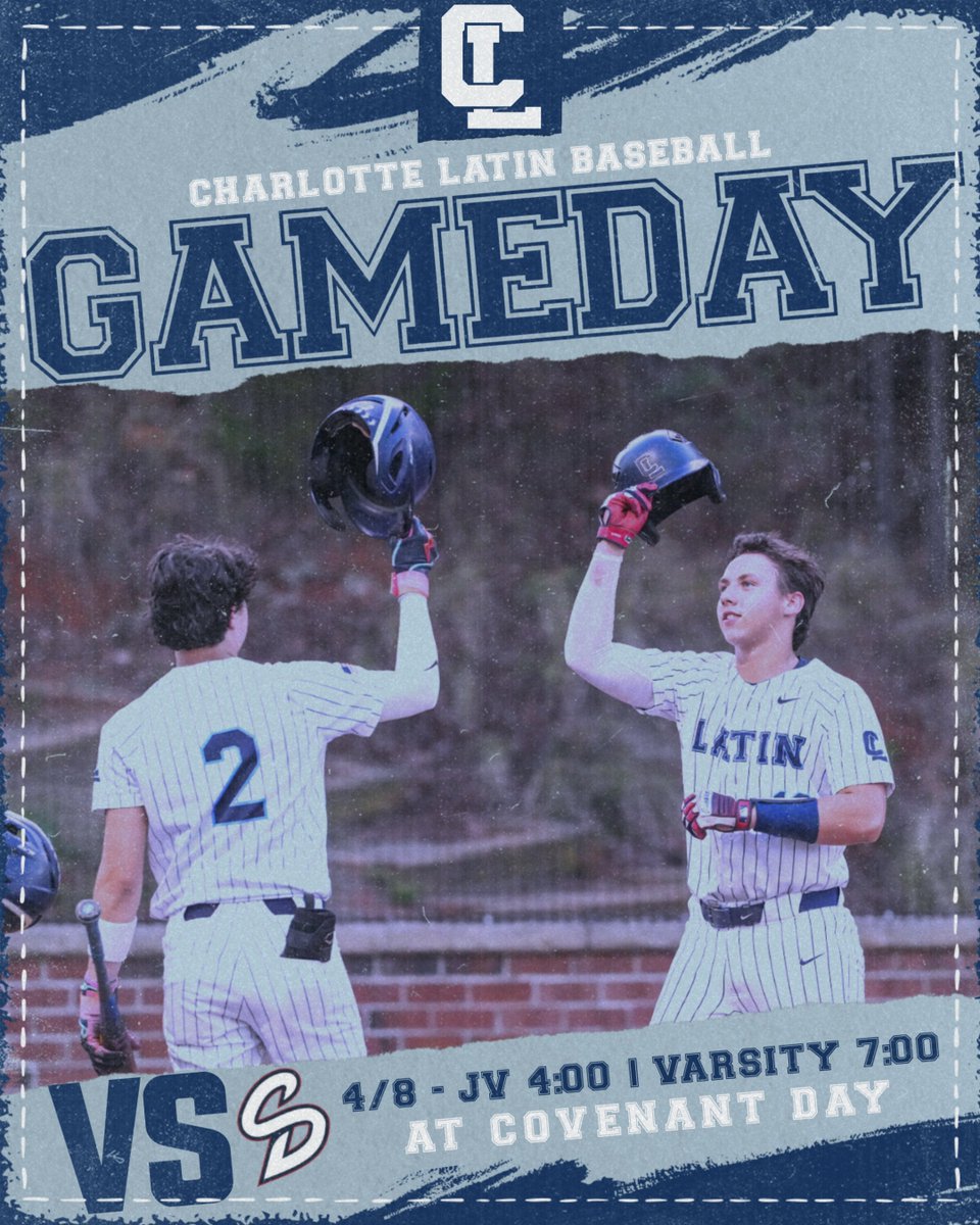 ⚾️⚾️ GAMEDAY ⚾️⚾️

Your Hawks (11-2) travel to Covenant Day (14-1) today for a big conference matchup. JV at 4pm &amp; Varsity 7pm. MS in action as well hosting Covenant Day at 4:15pm.

Stay tuned for any schedule changes.

📷 - <a href="/GriffinZett/">griffin zetterberg 📸</a> 

<a href="/CLS_Hawks/">Charlotte Latin Athletics</a> | #HAMMERTIME