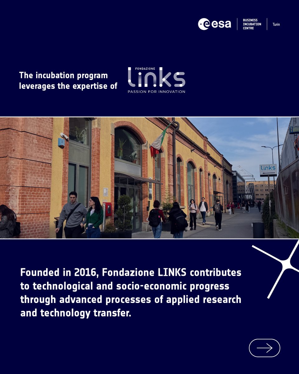 ESABICTurin's tweet photo. 🤝 The incubation program of ESA BIC Turin leverages more than 200 years of combined expertise of I3P, Politecnico di Torino and Fondazione LINKS.

Discover more about their activities and contributions to the incubation program 👉 https://t.co/DGfWXnwPCc

#ESABIC #space #startup https://t.co/VsrXYC9SGr