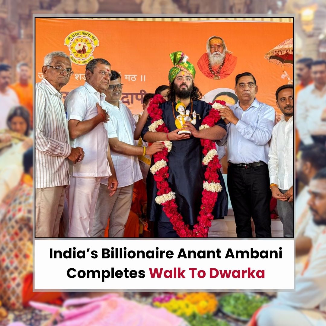 anantdadaambani's tweet photo. Anant Ambani completes his sacred Walk to Dwarka, marking a moment of deep devotion and spiritual commitment🙏🏼

A billionaire who walks not for fame, but for faith. His journey reflects his unwavering belief in Sanatan Dharma and his connection to higher purpose🌸

This moment symbolizes the true essence of humility, leadership, and devotion.

#AnantAmbaniDT #AnantDadaDT #WalkToDwarka #SpiritualJourney #SanatanDharma #FaithInAction