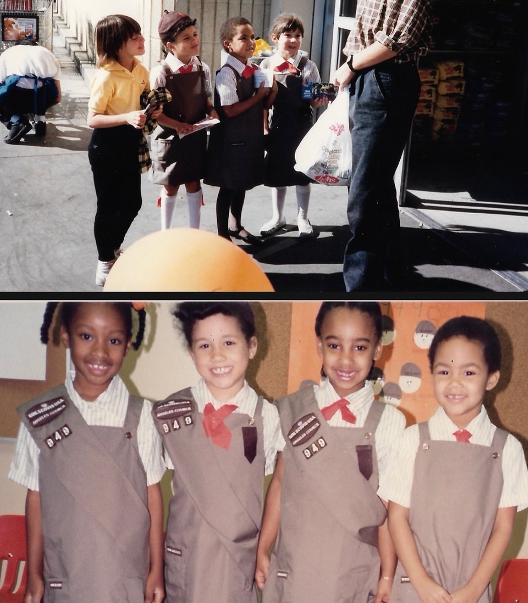 PatouArt's tweet photo. “Being an entrepreneur can start young. (By the way, all these years later and I'm still selling cookies)” - Meghan Sussex - 

#AsEver 
#WithLoveMeghan #MeghanSussex
#ConfessionsOfAFemaleFounder https://t.co/AIptmh008D