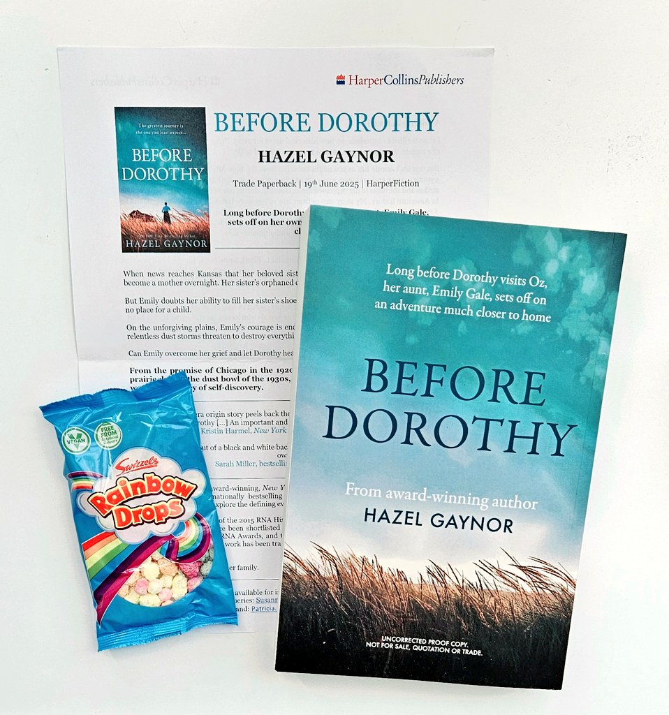 I'm clicking my 👠 with excitement ❤️❤️

Thank you to <a href="/HCinIreland/">HarperCollins_Ire</a> for this gorgeous proof of #BeforeDorothy by <a href="/HazelGaynor/">Hazel Gaynor</a> 💛

✨️Coming June 19th✨️

Long before Dorothy visits Oz, her aunt, Emily Gale, sets off on her own unforgettable adventure closer to home...