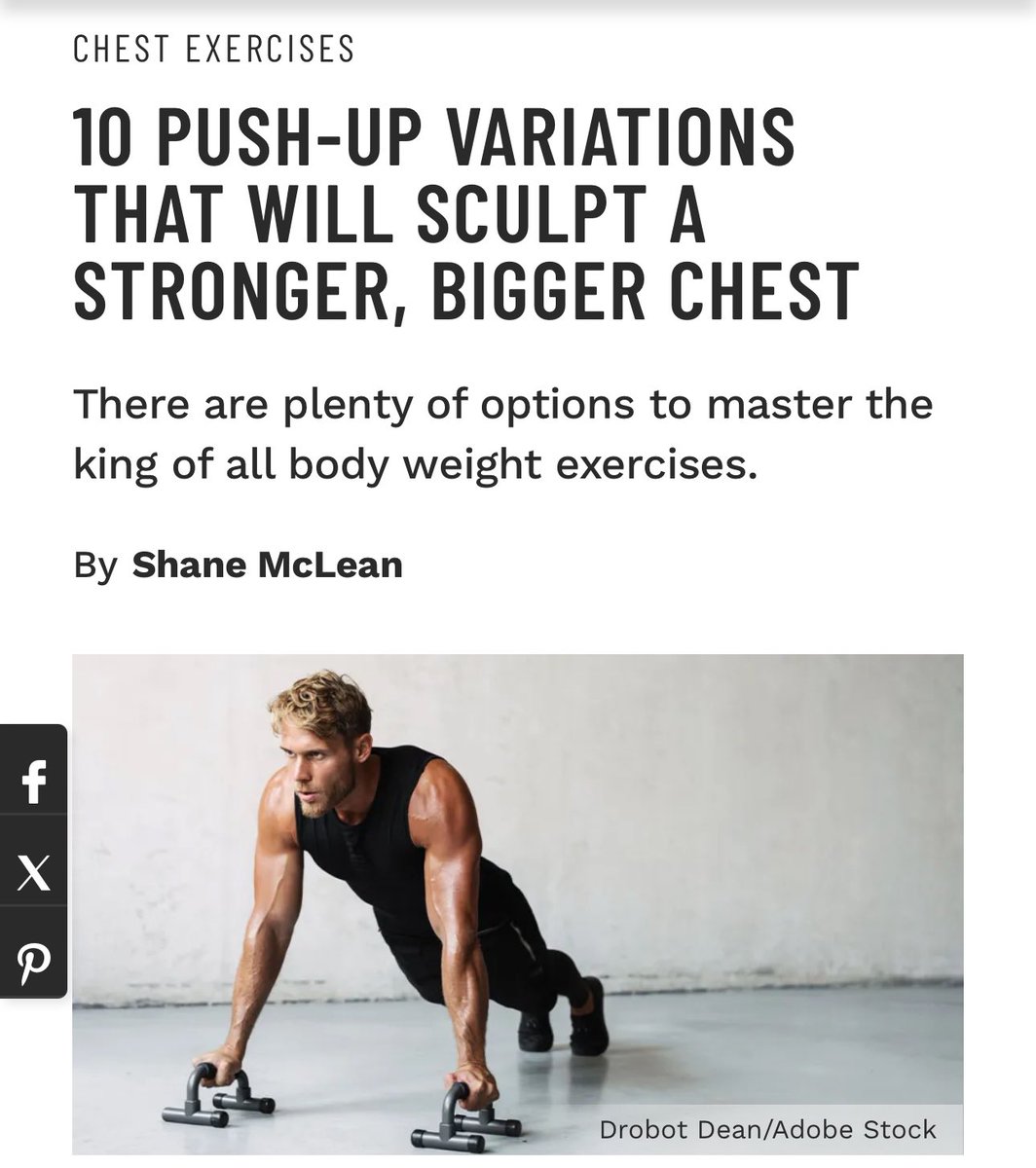 muscle_fitness's tweet photo. 10 PUSH-UP VARIATIONS THAT WILL SCULPT A STRONGER, BIGGER CHEST
There are plenty of options to master the king of all body weight exercises.
By Shane McLean
Read Article
https://t.co/5x51Rh5fBa
#pushup #chest #chestworkout #pushupvariation #workout #training https://t.co/bc7jgJoNrw