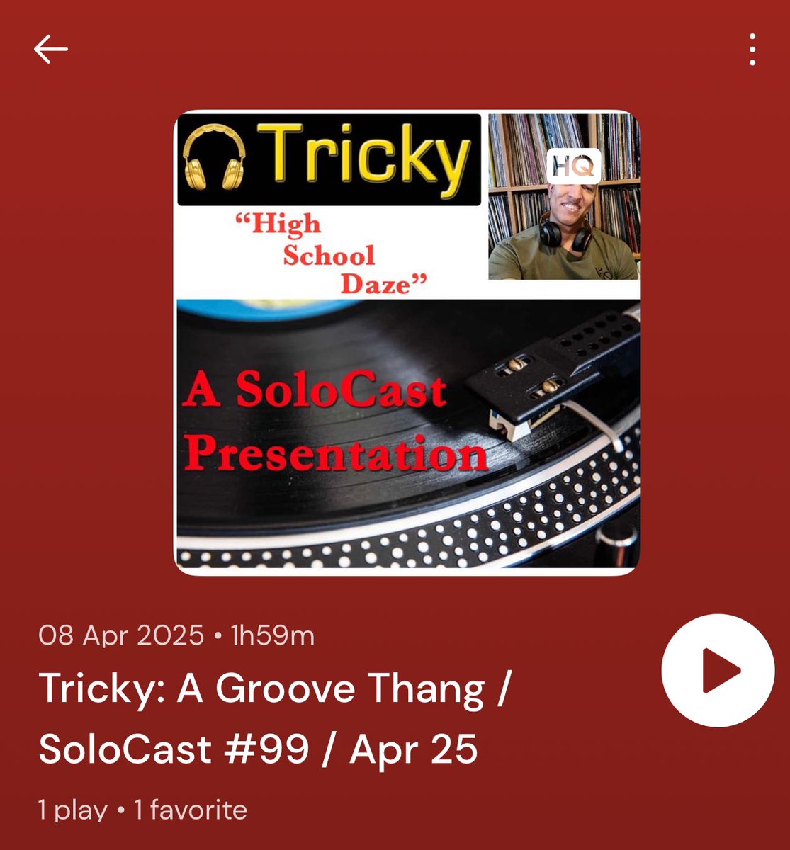 TRICKYPFE's tweet photo. Let us nostalge on those “High School Daze” 💿
#Tricky #AGrooveThang #Solocast #HighSchoolDaze #80s #RnB #Soul #oldschool #classics #music #podcast #mixcloud #iTricky #listen #like #share #pressplay ⏯️
LINK⬇️⬇️⬇️⬇️
https://t.co/cfylH1xgxP https://t.co/tWjGc3OkV5