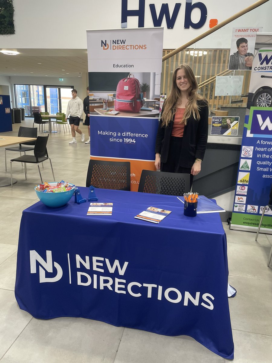NDEHannahClark's tweet photo. New Directions are attending the Pembrokeshire College Careers Fair - if you’re interested in working in your local schools, come have a chat!
🕙11:30am - 1:30pm
📍Pembrokeshire College, Merlin’s Bridge, Haverfordwest, SA61 1SZ

@ndeducation‼️ https://t.co/Uq2LMh8qAZ